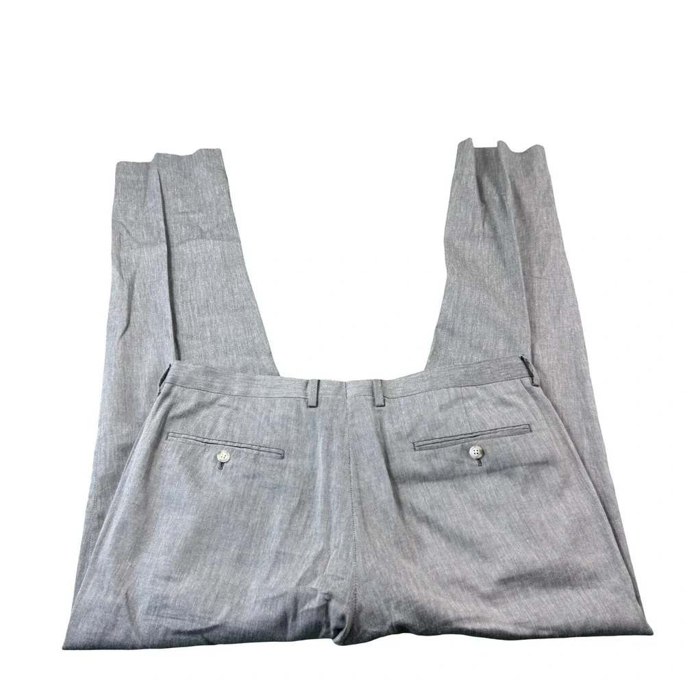 J.Crew Somelos Gray Ludlow Slim Italian Cotton Mens Trouser Size 36x34